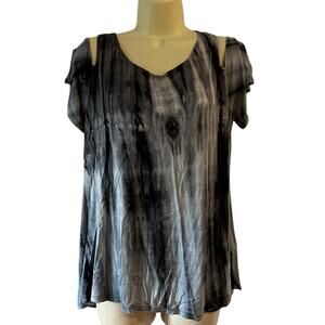Scarlett Size S Gray Cold Shoulder Knit Top Blouse Woman Size Small